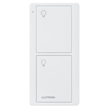 Lutron 2-Button Pico Smart Remote - Light Icons - White
