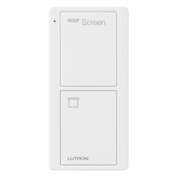 Lutron 2-Button Pico Smart Remote - Screen Icons and Text ("Screen") - White