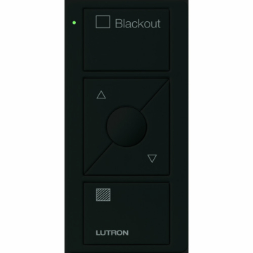 Lutron Original 3-Button Pico Smart Remote with Raise/Lower and Preset - Shade Icons and Text ("Blackout") - Black