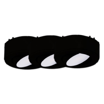 Westgate PL120ADJ 3" LED Adjustable Puck Light 3-Pack - 4.5W - 5000K - 250 Lumens - 120V - Black