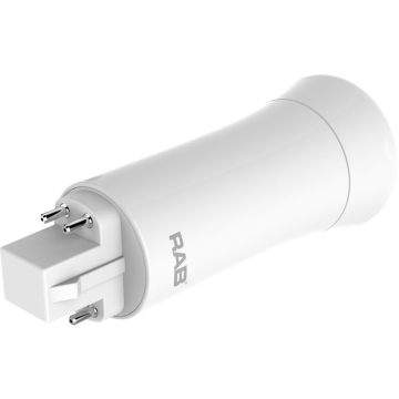 RAB 9W LED PL Lamp - 4-Pin G24q Base - 3000K - 950 Lumens - Ballast Compatible