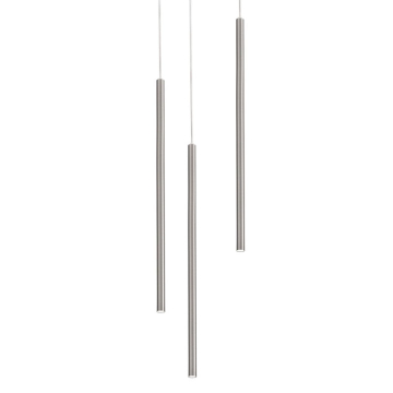 AFX Point 3-Light Round LED Pendant - 3000K - 120V - Satin Nickel