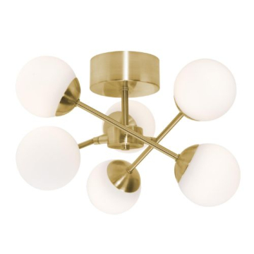 AFX Pearl LED Semi-Flush Mount - 3000K - Satin Brass - 120V