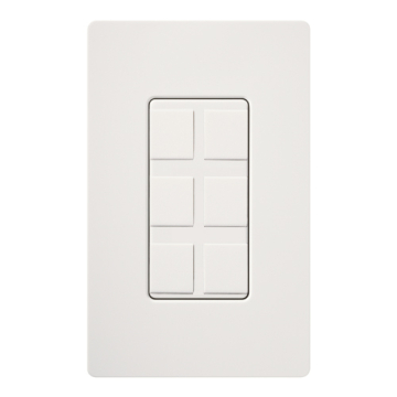 Lutron Claro 6-Port Frame - Snow