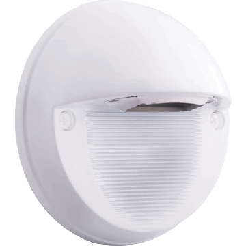 RAB 5W Round LED Step Light - 3000K - 133 Lumens - 120-240V - White