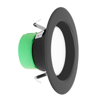 Westgate RDL4 4" LED Round Recessed Downlight - Smooth Trim - 10W - CCT Selectable - 700 Lumens - 120V - Black