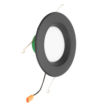 Westgate RDL6 6" LED Round Recessed Downlight - Baffle Trim - 15W - CCT Selectable - 1,275 Lumens - 120V - Black