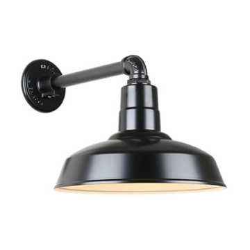 Hi-Lite 14" Classic Shade Gooseneck - 11.5" Straight Arm - 120V - Black