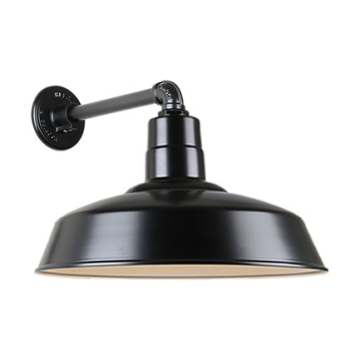 Hi-Lite 16" Classic Shade Gooseneck - 11.5" Straight Arm - 120V - Black