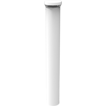 RAB 12W 42" Round LED Bollard - 90° Pattern - 4000K - 1,326 Lumens - 120-277V - White
