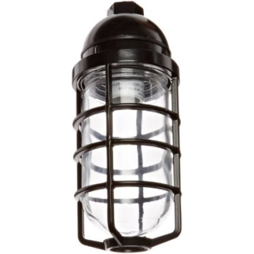 RAB 200W Max Pendant Mount Vaporproof Light Black 120V