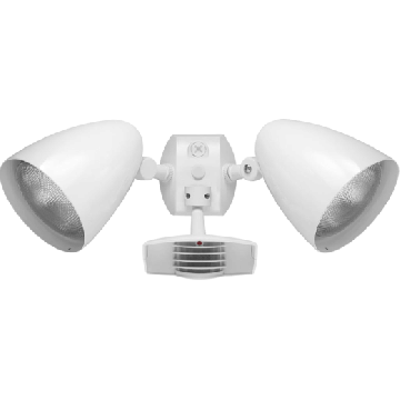 RAB HBLED Dual Head Flood Light with STEALTH Sensor - 200º Detection - 2 x 13W - 5000K - 120V - White