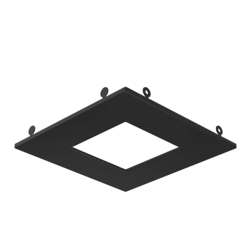 DALS 4" Square Trim for 5004SQ-CC Products - Black