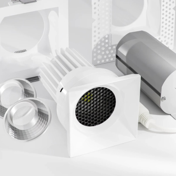 American Lighting Rhyme 3" Square LED Downlight - Honeycomb Louver - 15W - CCT Selectable - Adjustable Optics - 120V - White
