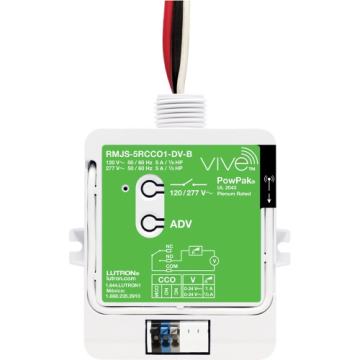 Lutron PowPak 5A Relay Module with Softswitch and
Occupancy-Status CCO