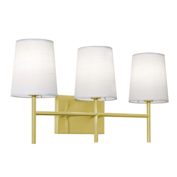 AFX Rose 3-Light Vanity Light - 120V - Satin Brass