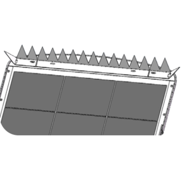 Light Efficient Design Bird Guard for Solar Area Lights