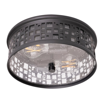AFX Roscoe 2-Light Flush Mount - 120V - Black