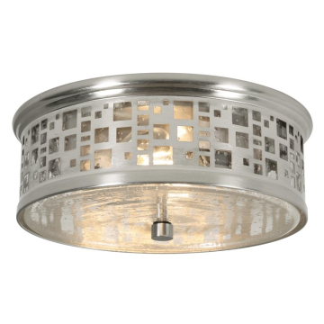 AFX Roscoe 2-Light Flush Mount - 120V - Satin Nickel