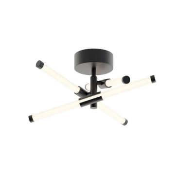 AFX Rusnak 16" LED Semi-Flush Mount - 3000K - Black - 120V