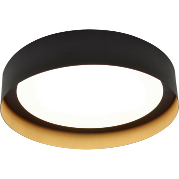 AFX Reveal 12" LED Flush Mount - 3000K - 120V - Black / Gold