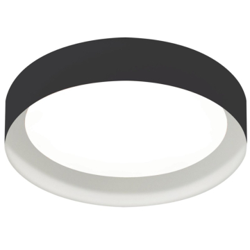 AFX Reveal 12" LED Flush Mount - 3000K - 120V - Black / White