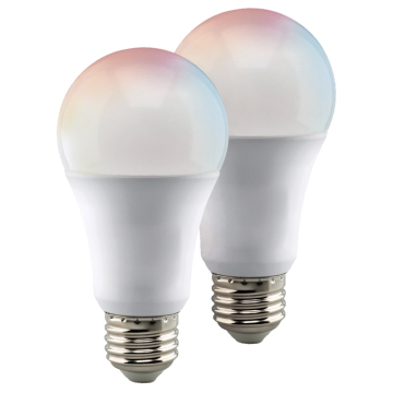 SATCO Starfish Smart 9.5W A19 LED Lamp - RGB & Tunable White - 800 Lumens - 120V - 2-pack