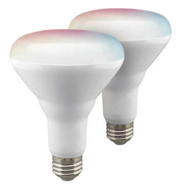 SATCO Starfish Smart 9.5W BR30 LED Lamp - RGB & Tunable White - 760 Lumens - T20 Compliant - 120V - 2-PACK