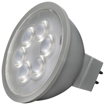 SATCO 4.5W MR16 LED Lamp - Silver Finish - 2700K - GU5.3 Base - 360 Lumens - 12V