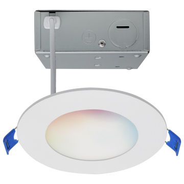 SATCO Starfish 4" Round Smart LED Wafer Downlight - 9W - Tunable White and RGB - 120V - White