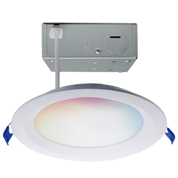 SATCO Starfish 6" Round Smart LED Regressed Downlight - 12W - Tunable White and RGB - 120V - White