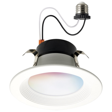 SATCO Starfish 4" Round Smart LED Retrofit Downlight - 10.5W - Tunable White and RGB - 120V - White