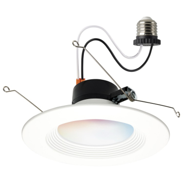 SATCO Starfish 5-6" Round Smart LED Retrofit Downlight - 13W - Tunable White and RGB - 120V - White