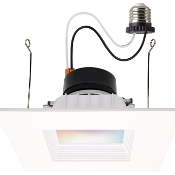 SATCO Starfish 5-6" Square Smart LED Retrofit Downlight - 13W - Tunable White and RGB - 120V - White