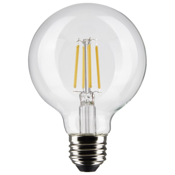 SATCO 4.5W G25 LED Filament Lamp - Clear - E26 - 2700K - 350 Lumens - 120V