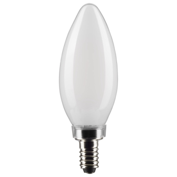 SATCO 3W B11 LED Filament Lamp - Frosted - E12 - 2700K - 200 Lumens - 120V - 2-Pack