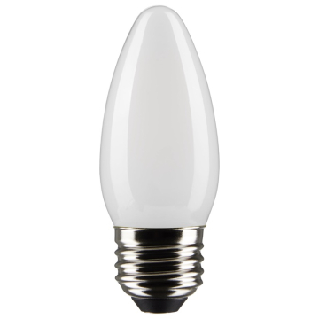 SATCO 5.5W B11 LED Filament Lamp - Frosted - E26 - 2700K - 500 Lumens - 120V - 2-Pack