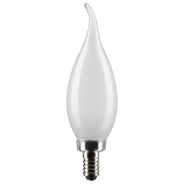 SATCO 3W CA10 LED Filament Lamp - Frosted - E12 - 2700K - 200 Lumens - 120V