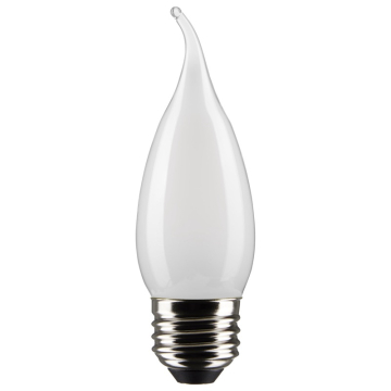 SATCO 4W CA10 LED Filament Lamp - Frosted - E26 - 3000K - 350 Lumens - 120V