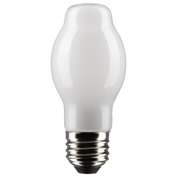 SATCO 8W BT15 LED Filament Lamp - White - E26 - 2700K - 800 Lumens - 120V