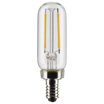 SATCO 2.8W T6 LED Filament Lamp - Clear - E12 - 2700K - 200 Lumens - 120V