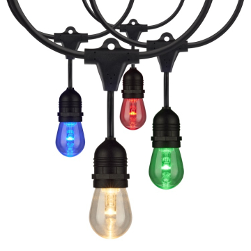 SATCO|NUVO 48' Remote Controlled LED String Light - S14 Lamps Included - RGBW - 120V