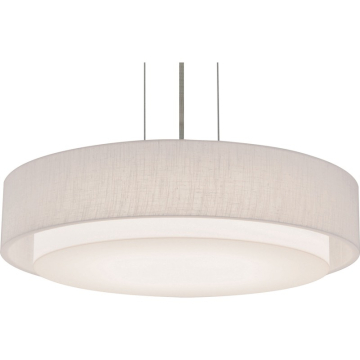 AFX Sanibel 16" LED Pendant - CCT Selectable - 120-277V - Satin Nickel / Linen White