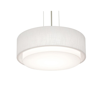 AFX Sanibel 16" Pendant - 120V - Satin Nickel / Linen White