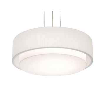 AFX Sanibel 18" LED Pendant - 30W - CCT Selectable - 120V - Satin Nickel / Linen White