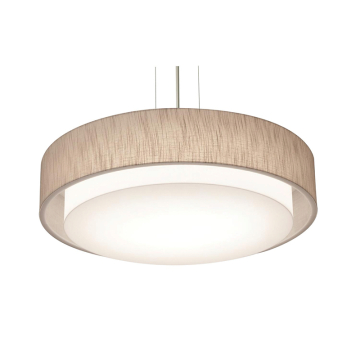 AFX Sanibel 23" LED Pendant - 42W - CCT Selectable - 120V - Satin Nickel / Jute