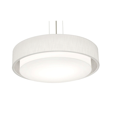AFX Sanibel 23" LED Pendant - 42W - CCT Selectable - 120V - Satin Nickel / Linen White