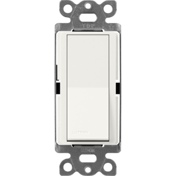Lutron Claro Single-Pole Switch - 15A - Architectural White