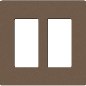 Lutron Claro Screwless Designer Wallplate - 2 Gang - Espresso