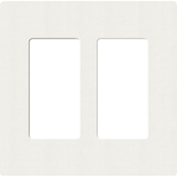 Lutron Claro Screwless Designer Wallplate - 2 Gang - Glacier White
